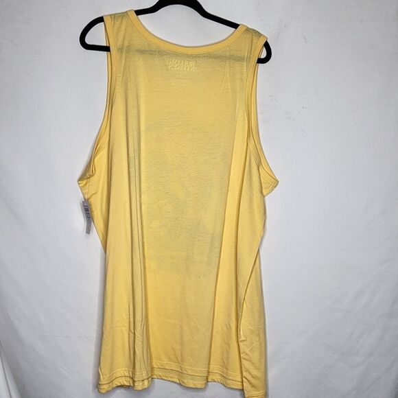 6X 30W Torrid Yellow The Rolling Stones Crew Neck Tank Dragon Lips Band Classic - Picture 6 of 7